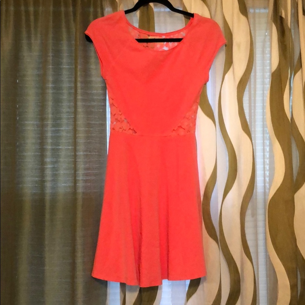 Pink Hollister Lace Back Dress